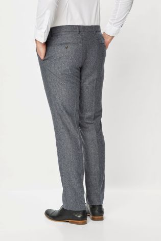 Blue Light Weight Donegal Slim Fit Suit: Trousers